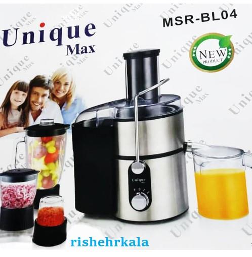 آبمیوه گیری  4 کاره یونیک مدل MSR-BL04